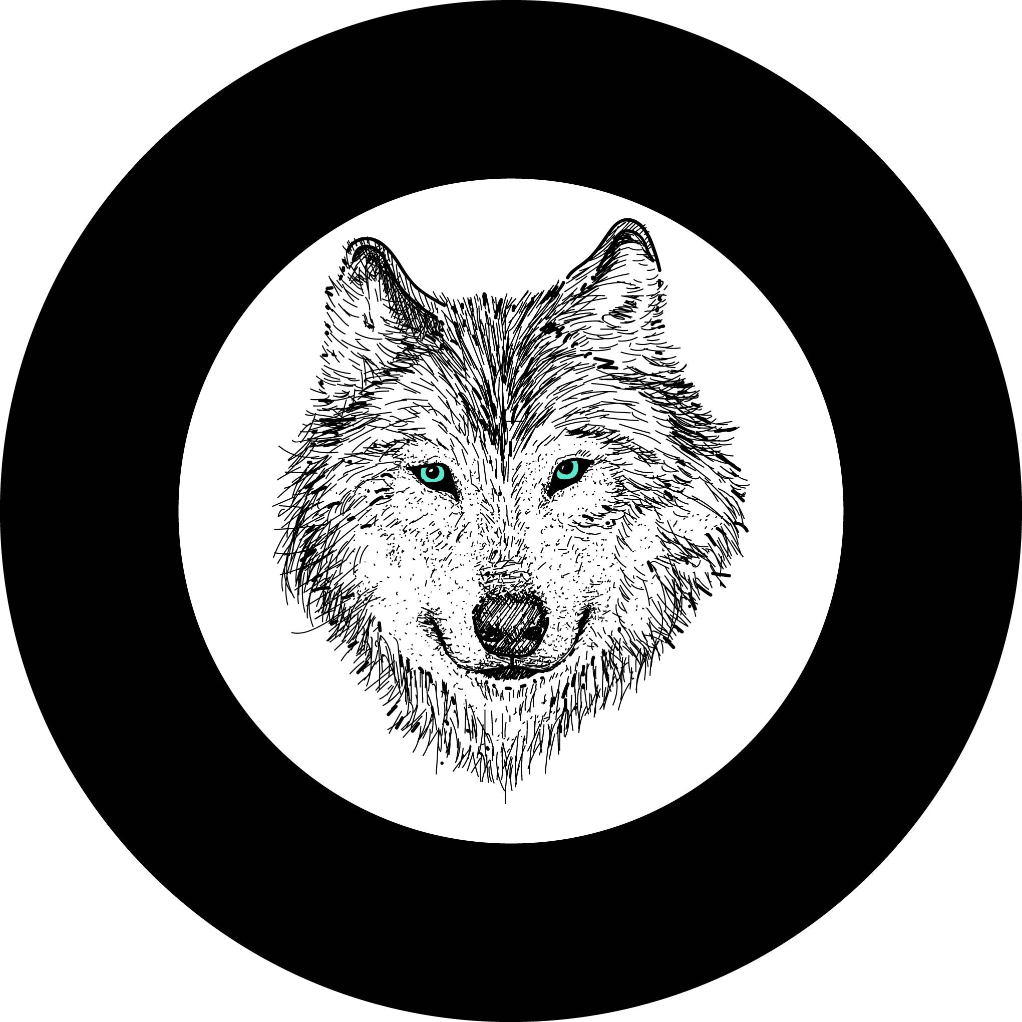 Wolf Designed Spare Wheel Tire Cover